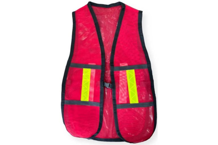 Chaleco De Seguridad Black Wolf Geologo Poplin Con Reflectante Rojo