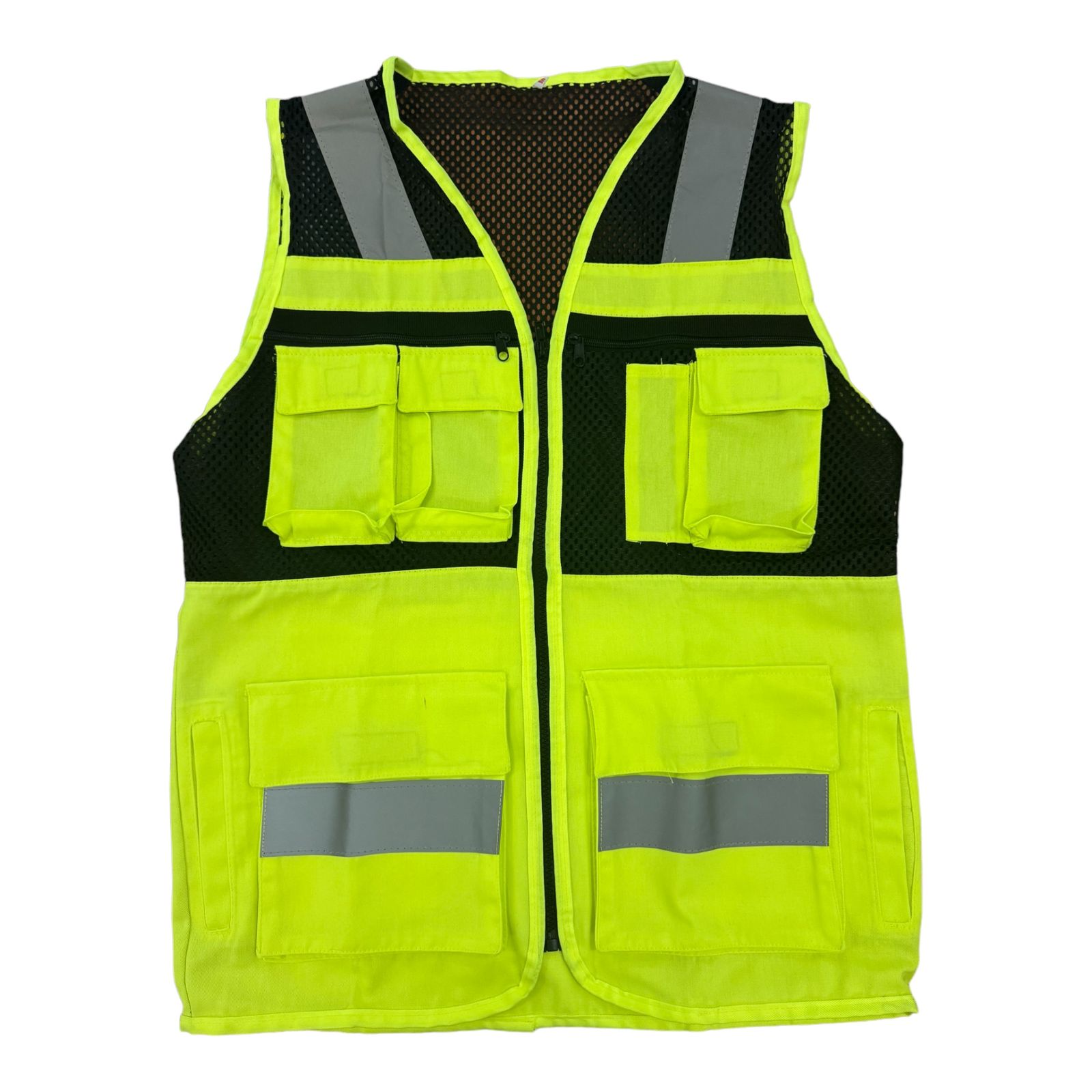 chaleco tipo cazador amarillo