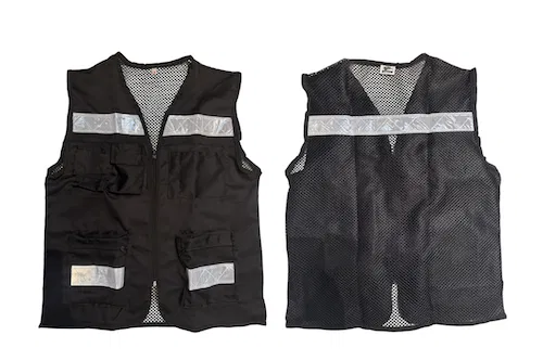 Chaleco brigadista ventilado negro