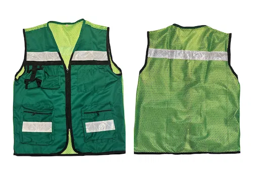Chaleco brigadista ventilado verde bandera